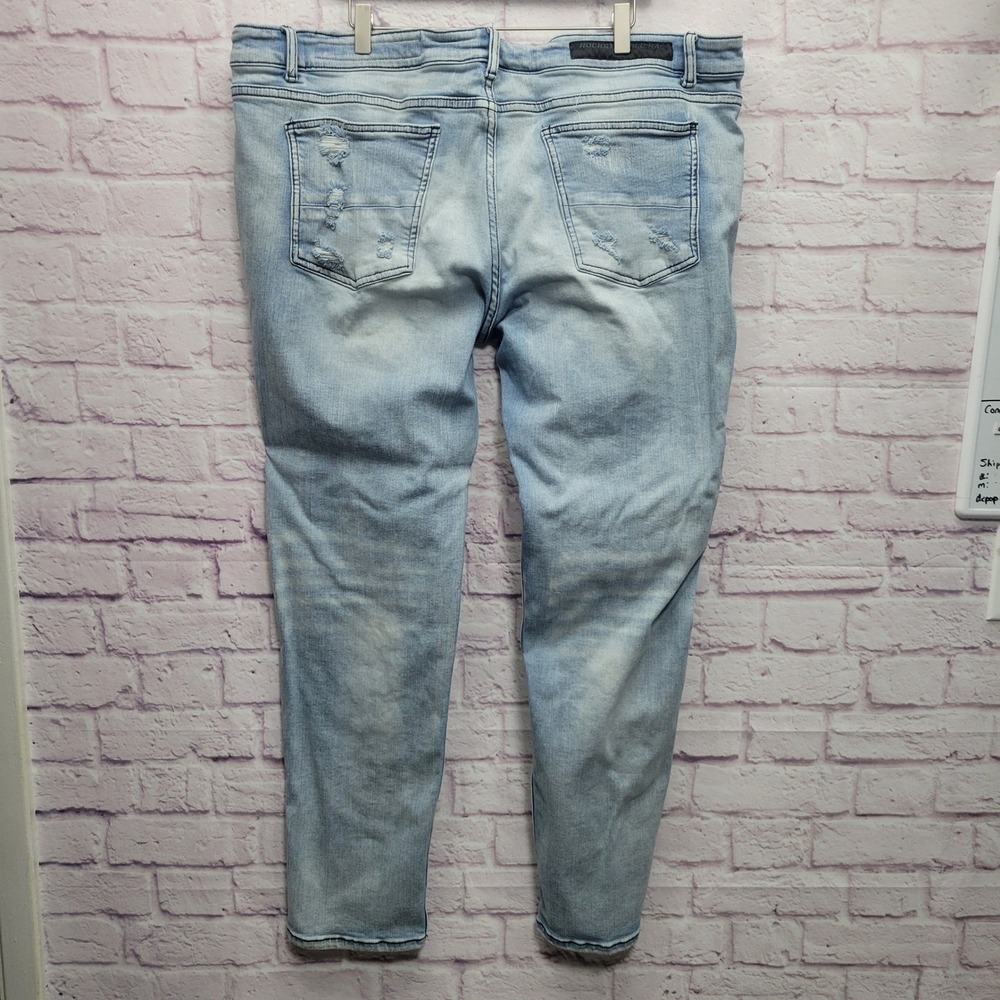 Rockstar Original Skinny Denim Jeans Mens 44 Distressed Y2k Grunge Streetwear‎ - Picture 2 of 10